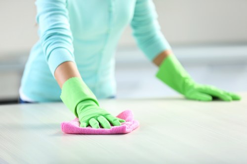 Curtain cleaning preparation in a North West London property