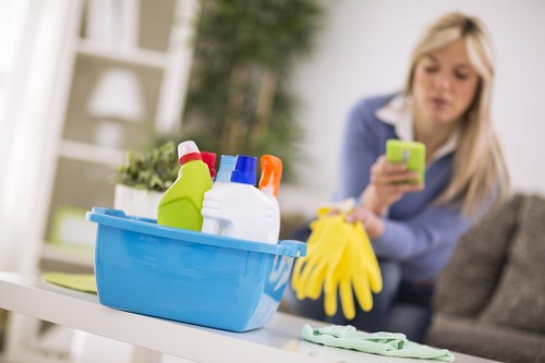 Local cleaners preparing a property for handover in NW11
